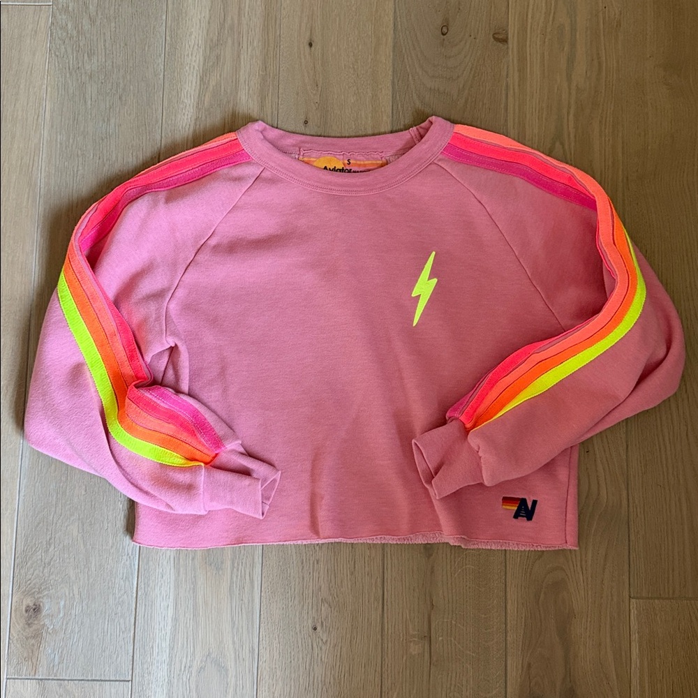 Aviator Nation Cropped Bolt Sweatshirt
